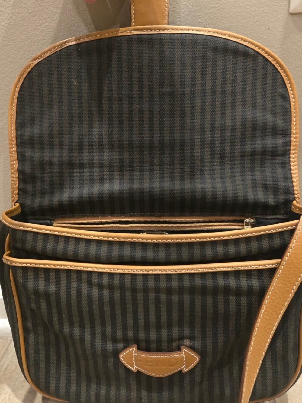 Vintage Fendi Striped Crossbody W/COA - Picture 6 of 11